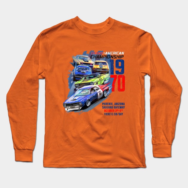 Race Poster 5 Long Sleeve T-Shirt by MotoGirl